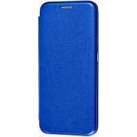 Чехол-книга на основе из силикона Book Case синий для Huawei P40 Lite / Nova 7i / Nova 6 SE