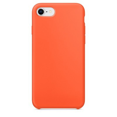 Силиконовый чехол оранжевый для Apple iPhone SE (2020) - фото 2 - id-p129537974