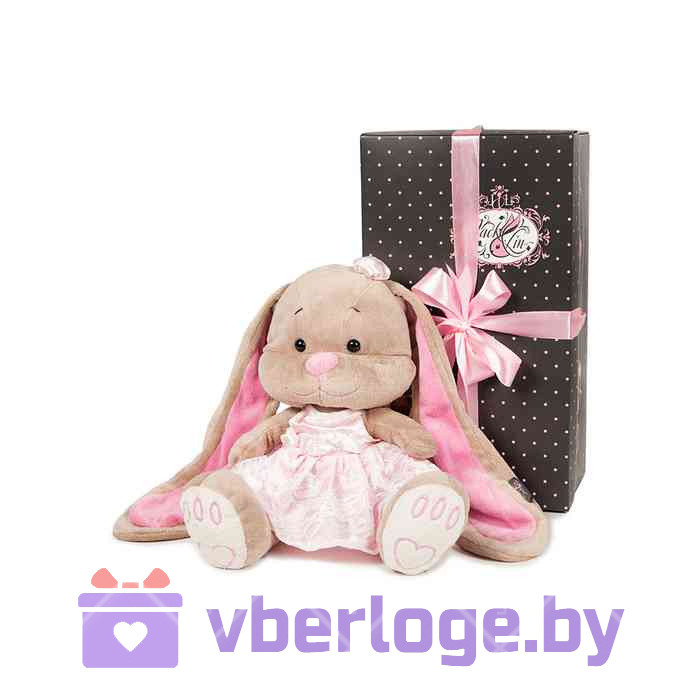 Мягкая игрушка «Зайка Лин" в розовом платье, 25 см - фото 1 - id-p94794304