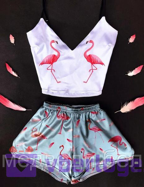 Шелковая пижамка Flamingo