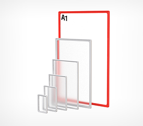 Пластиковая рамка с закругленными углами формата А1