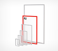 Пластиковая рамка с закругленными углами формата А2
