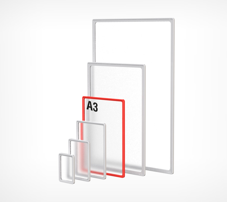 Пластиковая рамка с закругленными углами формата А3 - фото 1 - id-p129560988