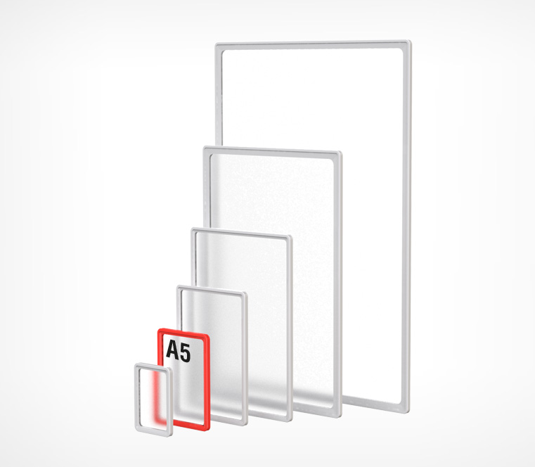 Пластиковая рамка с закругленными углами формата А5 - фото 1 - id-p129561554
