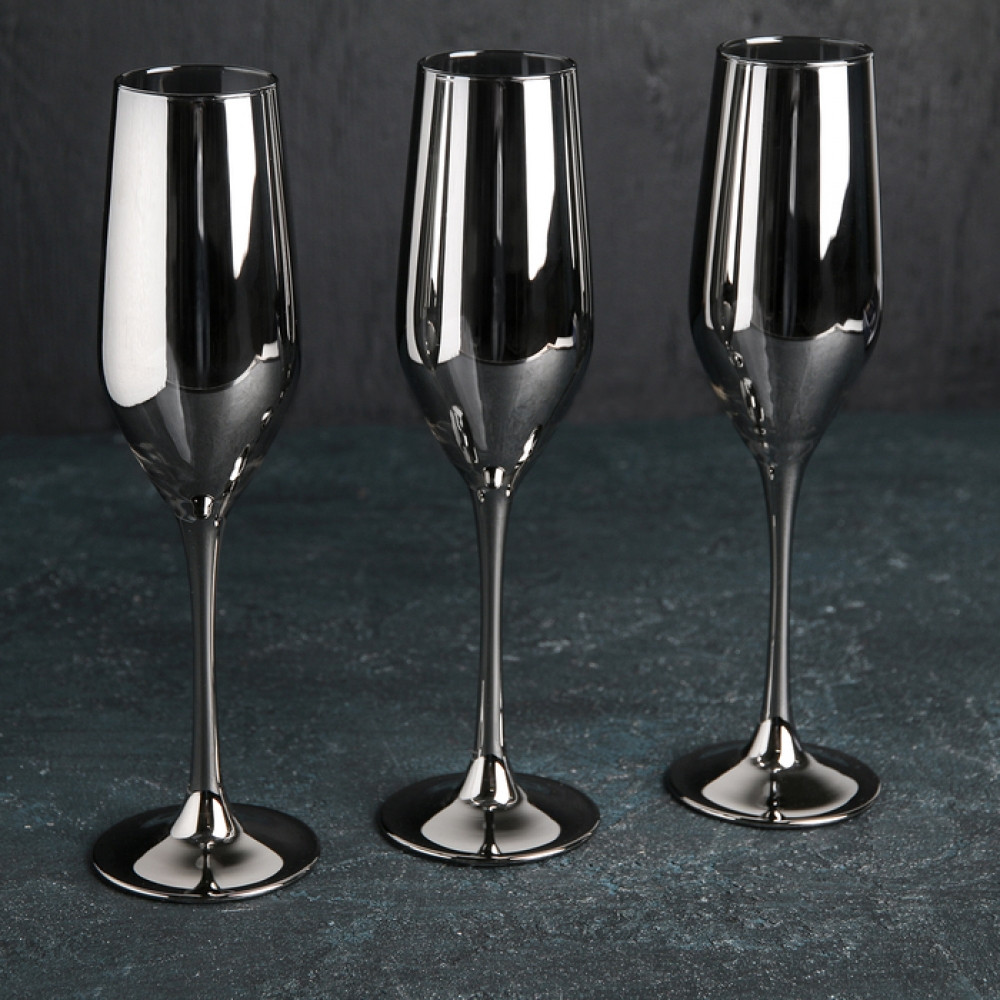 Бокалы для шампанского Luminarc Celeste Shiny graphite P8273 3 шт