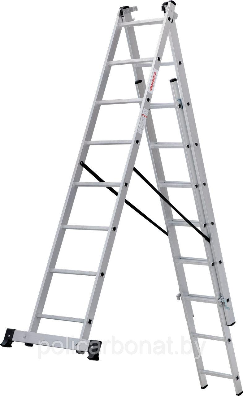 Лестница алюминиевая трехсекционная 8 ст. NV 100 - фото 1 - id-p129571790