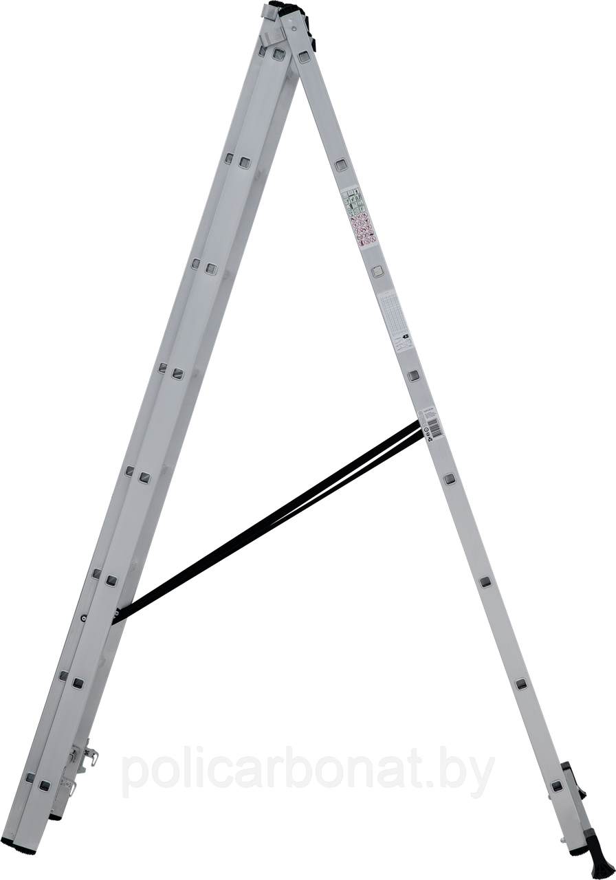 Лестница алюминиевая трехсекционная 8 ст. NV 100 - фото 4 - id-p129571790
