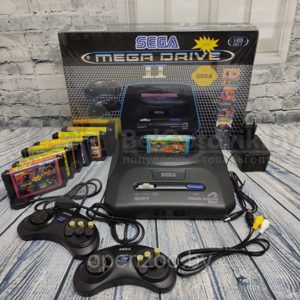 Игровая приставка 16 bit Sega Mega Drive 2 (Сега Мегадрайв) 5 встроенных игр, 2 джойстика. Оригинал - фото 2 - id-p129573640