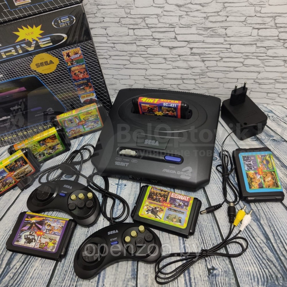 Игровая приставка 16 bit Sega Mega Drive 2 (Сега Мегадрайв) 5 встроенных игр, 2 джойстика. Оригинал - фото 7 - id-p129573640