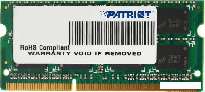 Оперативная память Patriot Signature Line 4GB DDR3 SO-DIMM PC3-12800 [PSD34G16002S] - фото 1 - id-p129579629