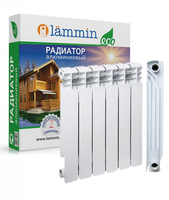 Радиатор алюминиевый Lammin Eco AL-350/80 10, 900 - фото 2 - id-p129614187