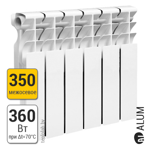 Радиатор алюминиевый Lammin Eco AL-350/80 4, 360 - фото 1 - id-p129614184