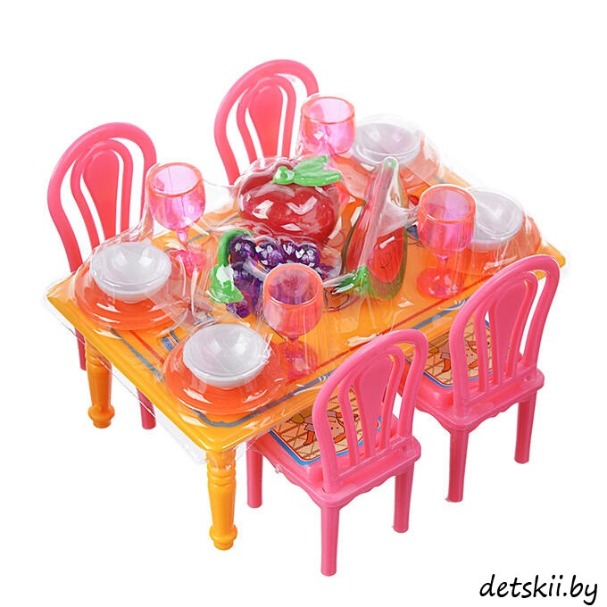 Набор мебели и посуды для кукол - фото 1 - id-p129618257