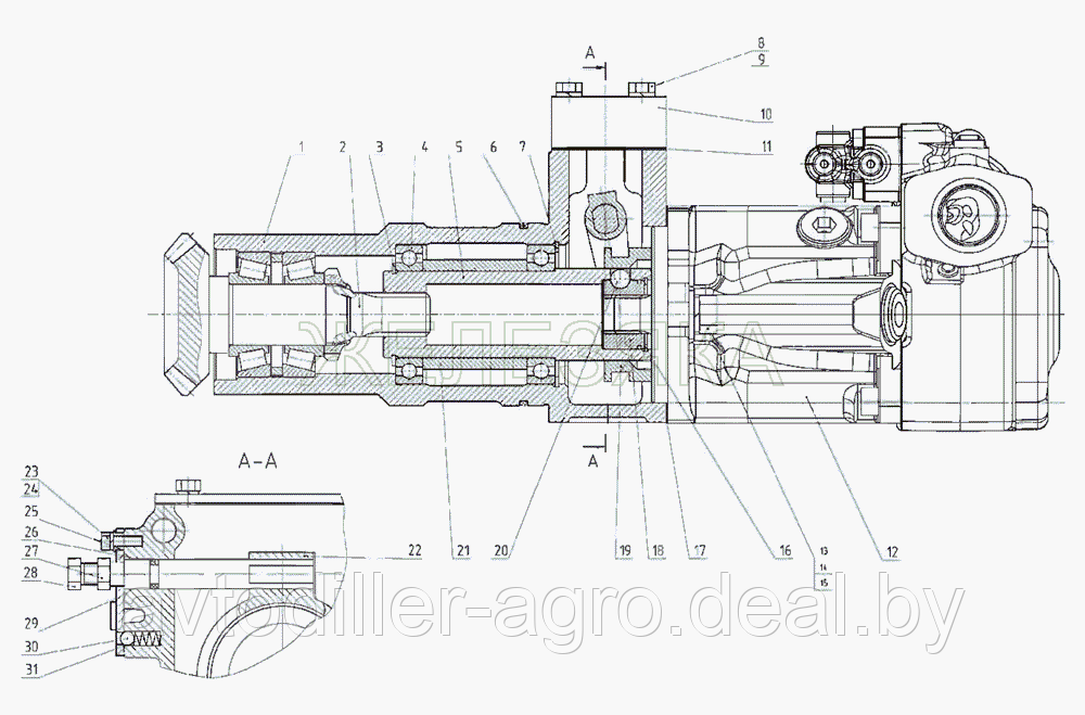 Насос аксиально-поршневой регулируемый A10CNO 45 DFR1/52R-VRC07H503D-S1958 - фото 2 - id-p8908715