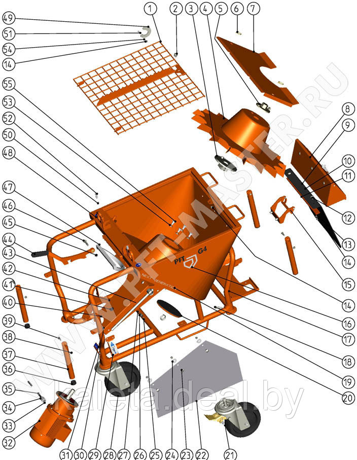 Мотор-редуктор 0,75 kW, 29 Об/мин (SK20) PFT - фото 2 - id-p77614406