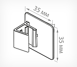Клипса для крепления пластиковых рамок больших форматов под углом 0° к поверхности, фото 4