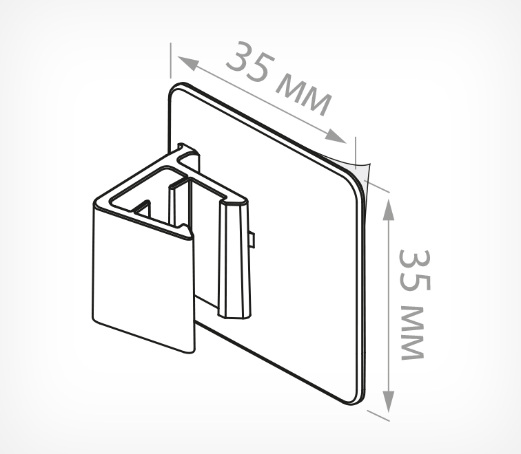 Клипса для крепления пластиковых рамок больших форматов под углом 0° к поверхности - фото 4 - id-p129634523
