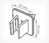 Клипса для крепления пластиковых рамок больших форматов под углом 90° к поверхности, фото 4