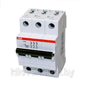 Автоматический выключатель ABB B6 3P B 6A 6kA 3M - фото 1 - id-p129644320