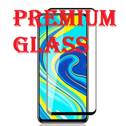 Защитное стекло для Xiaomi Redmi Note 9 Pro (Premium Glass) с полной проклейкой (Full Screen), черное, фото 2
