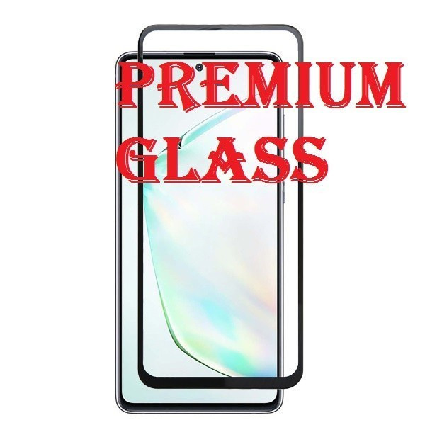 Защитное стекло для Samsung Galaxy Note 10 Lite (Premium Glass) с полной проклейкой (Full Screen), черное - фото 1 - id-p61488670