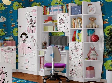 Детская комната Юниор-2 Принцесса - Белая с рисунком - фото 4 - id-p129649910