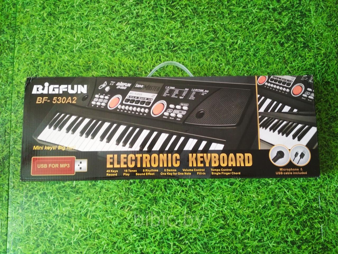 Детский синтезатор пианино 530A2 MP3 USB с микрофоном, детское пианино музыкальный инструмент для детей - фото 8 - id-p129653515