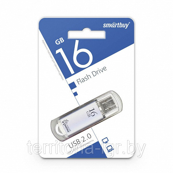 USB-накопитель 16Gb V-Cut series SB16GBVC-S Серебристый Smartbuy - фото 1 - id-p129654884
