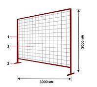 Переносные строительные ограждения на металлических ножках