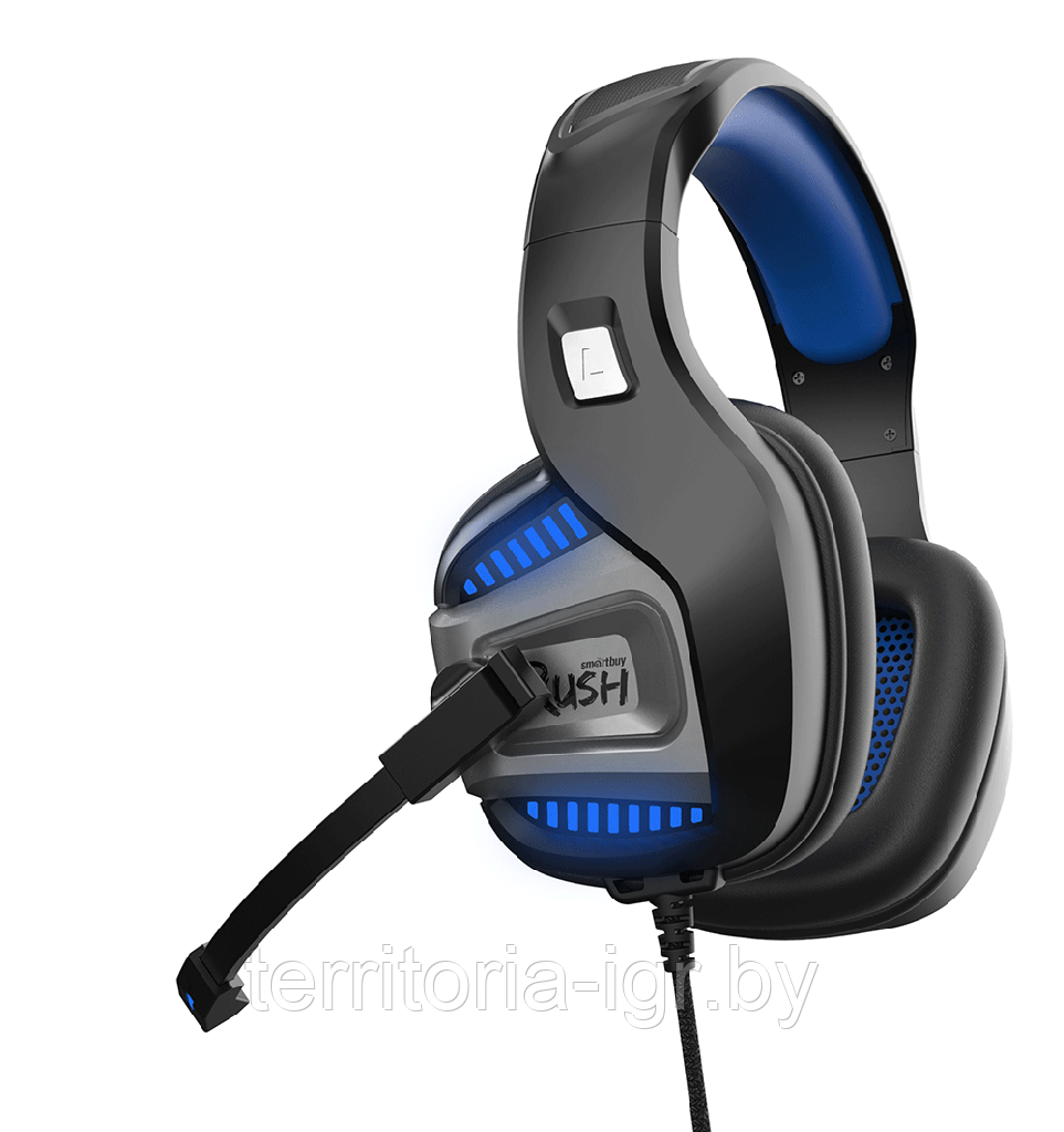 Игровая гарнитура SBHG-9710 RUSH PUNCH'EM черно-синий Smartbuy