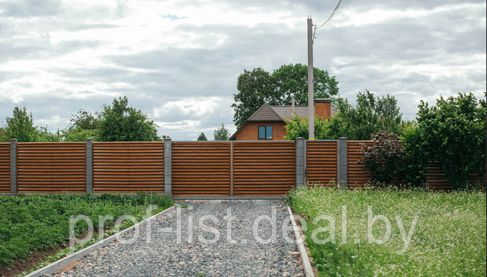 Забор жалюзи (цвет под Дерево) - фото 8 - id-p129679046