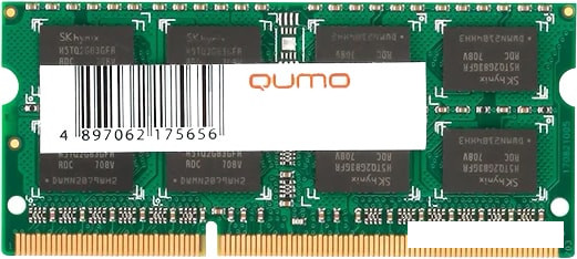 Оперативная память QUMO 8GB DDR3 SODIMM PC3-12800 QUM3S-8G1600C11L - фото 1 - id-p129696545