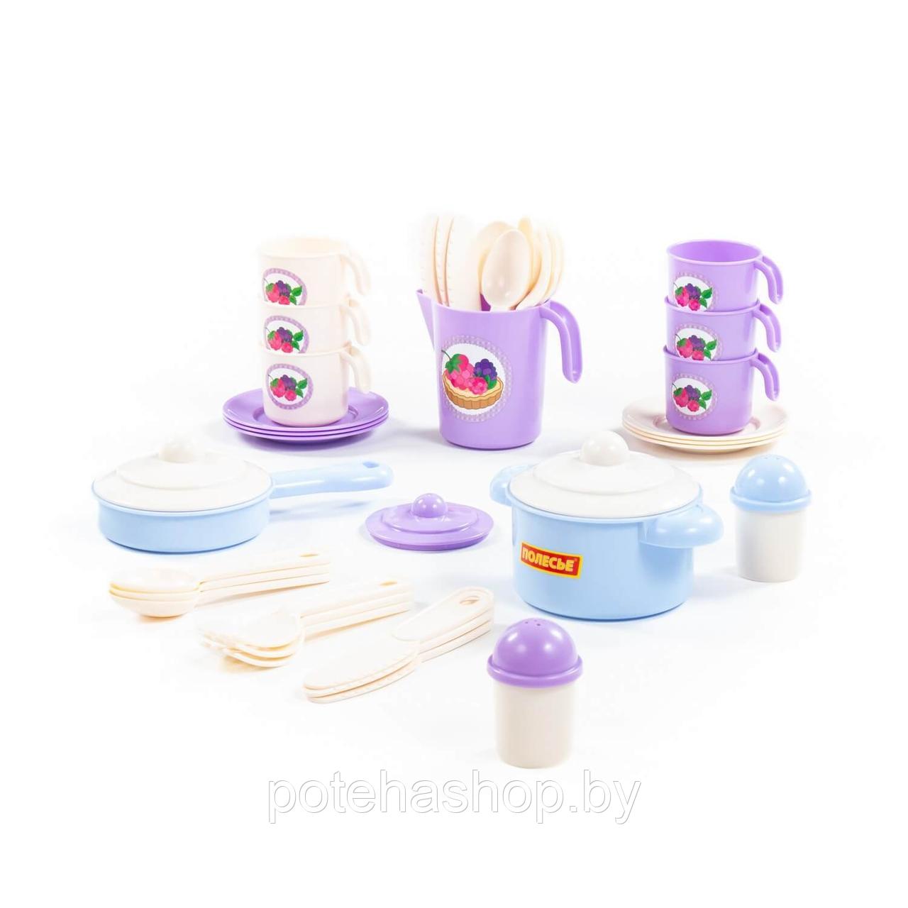 Набор детской посуды "Настенька" на 6 персоны (V1) (38 элементов) (в сеточке)
