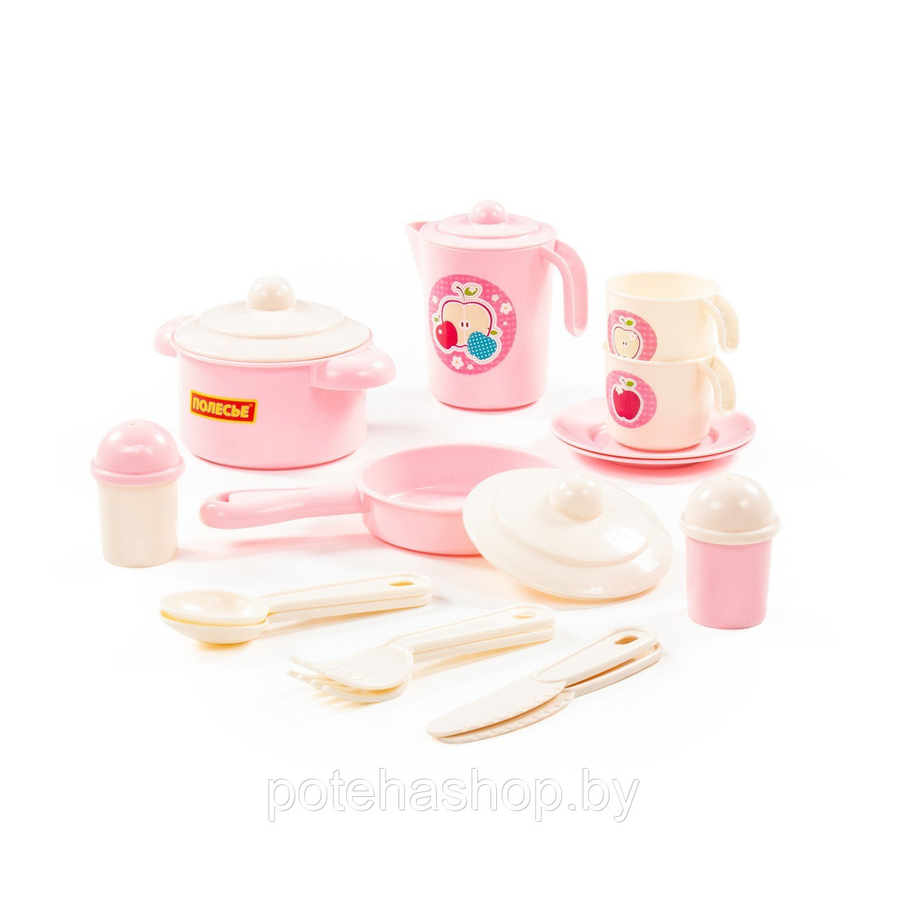 Набор детской посуды "Настенька" на 2 персоны (V6) (18 элементов) (в сеточке) - фото 1 - id-p129700865