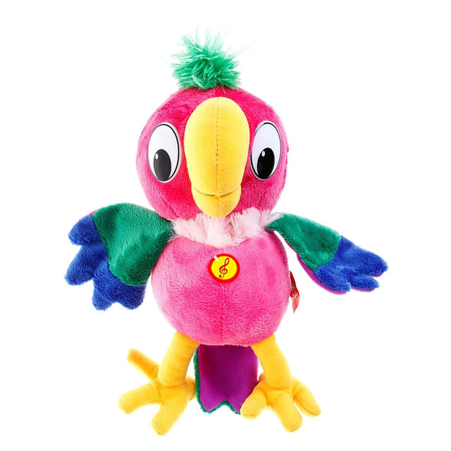 Мягкая озвученная игрушка Попугай Кеша 22 см