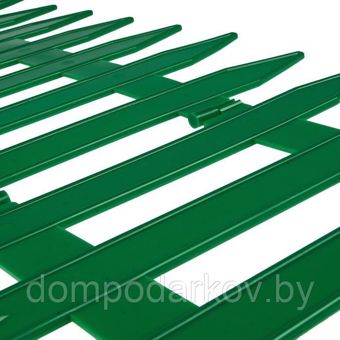 Ограждение декоративное, 35 × 210 см, 5 секций, пластик, зелёное, GOTIKA - фото 9 - id-p129706680