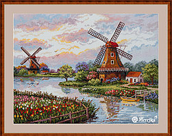 Набор для вышивания крестом "Голландские ветряные мельницы"