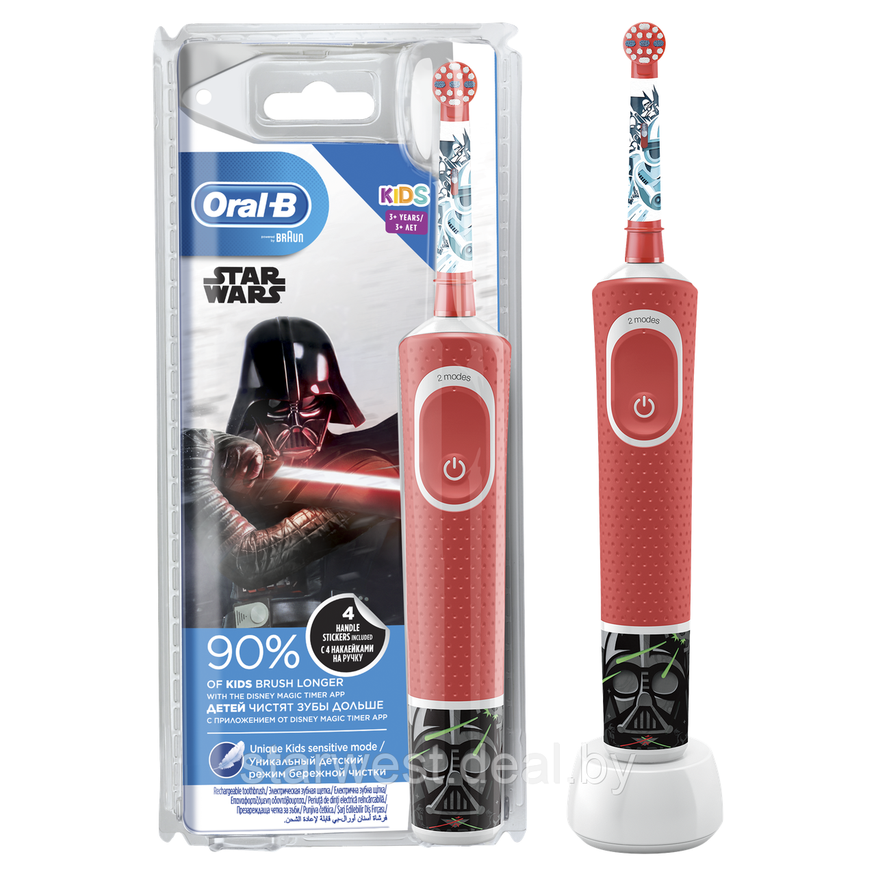 Oral-B Braun Vitality 100 KIDS Star Wars Детская электрическая зубная щетка D100.413.2K - фото 1 - id-p129708794