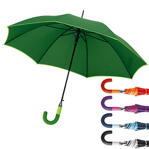 Оптом Зонт-трость с прорезиненной ручкой "Lexington", зонт для нанесения логотипа