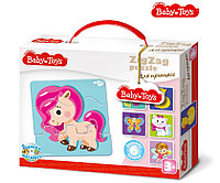 Пазлы макси ЗИГЗАГ "Для принцесс" BABY TOYS (18 эл), арт. 02503