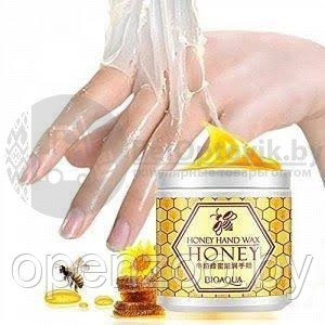 Парафиновая маска для рук Bioaqua Honey hand wax с экстрактом меда и розы, 170g - фото 5 - id-p118886057