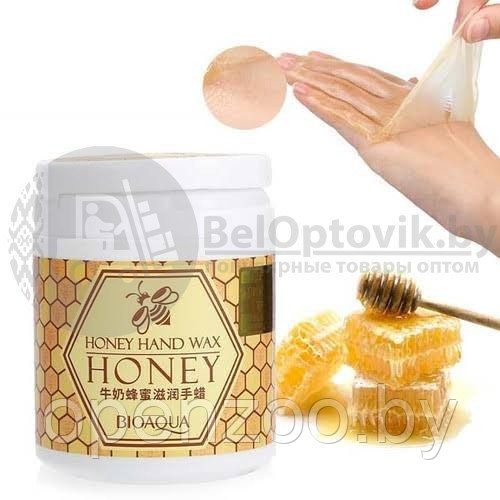 Парафиновая маска для рук Bioaqua Honey hand wax с экстрактом меда и розы, 170g - фото 6 - id-p118886057