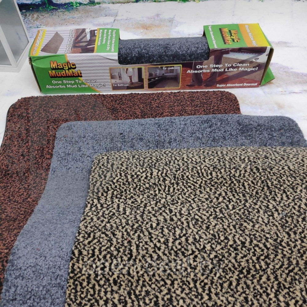 Придверный коврик Ни следа Clean Step Mat / Magic MudMat 70,0 46,0 см (супервпитывающий) Черный (темно серый) - фото 5 - id-p118657971