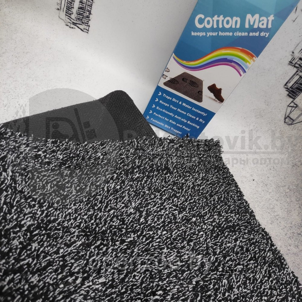 Придверный коврик Ни следа Clean Step Mat / Magic MudMat 70,0 46,0 см (супервпитывающий) Черный (темно серый) - фото 6 - id-p118657971