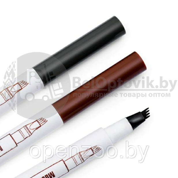 NEW Водостойкий карандаш для бровей Mking Pretty с эффектом тату коричнево-серый 3 - фото 5 - id-p113253290
