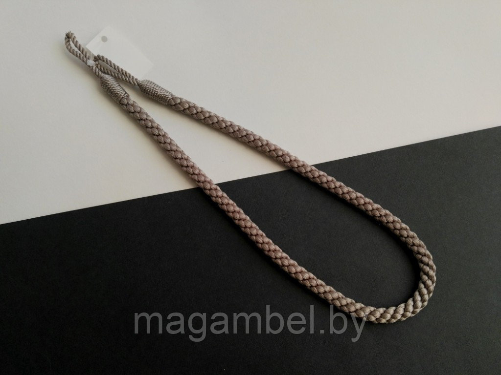 Подхват тонкий для штор и гардин теплый серый М65