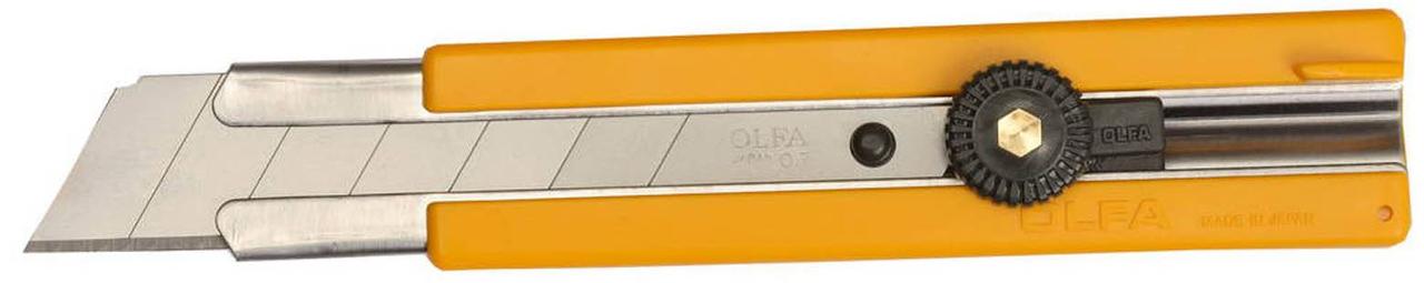 Нож OLFA с выдвижным лезвием, с резиновыми накладками, 25мм - фото 1 - id-p129793501