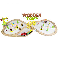 Деревянная железная дорога Cтройка Woodentoys