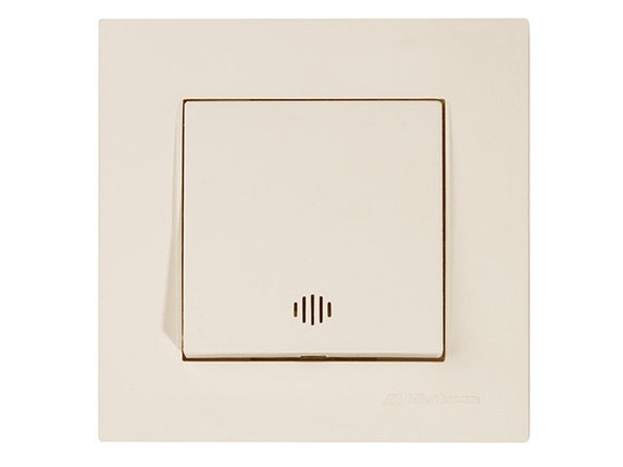 Выключатель 1-клав. (c подсветкой, скрытый, пруж. зажим) кремовый, RITA, MUTLUSAN (10 A, 250 V, IP 20), фото 2