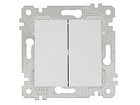 Выключатель 2-клав. (скрытый, без рамки, пруж. зажим) белый, RITA, MUTLUSAN (10 A, 250 V, IP 20)